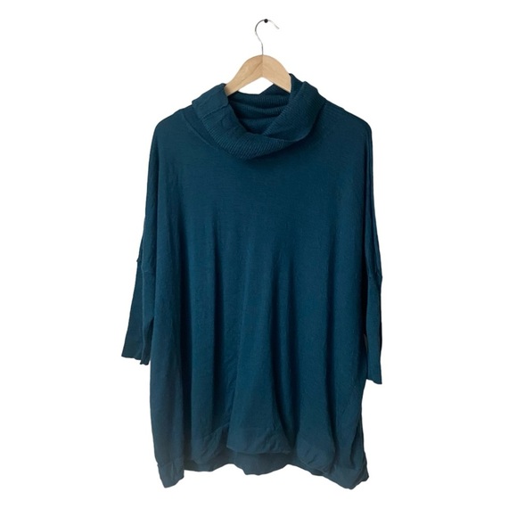 Eileen Fisher Women's Textured Long Sleeve Turtle Neck Sweater Black Size X-Large